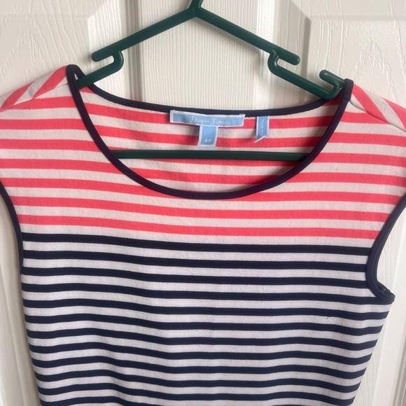 Draper James Striped Knit Dress Sleeveless Casual Fit‎ & Flare Ladies XS - Picture 1 of 8